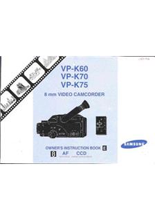 Samsung VP K 60 manual. Camera Instructions.